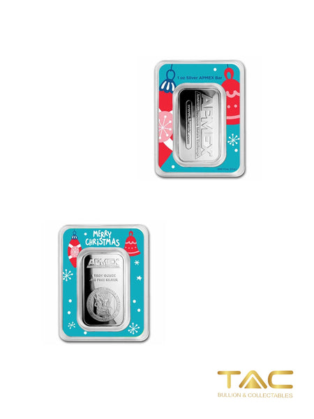 1 oz Silver Bullion Minted - Christmas Edtion (Ornaments) - Apmex Mint USA