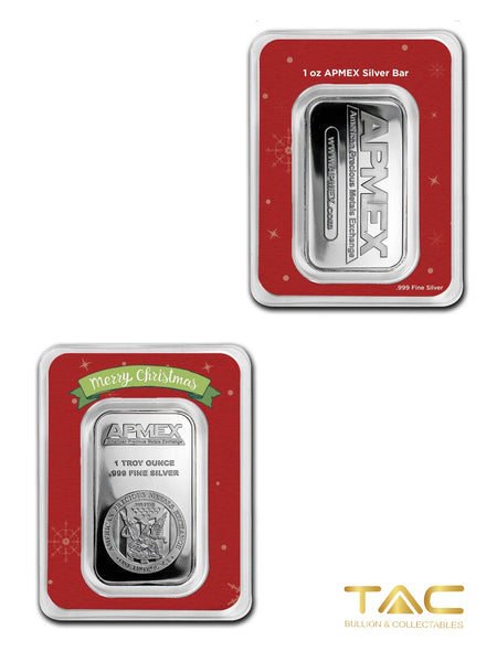 1 oz Silver Bullion Minted - Christmas Edtion (Mery Xmas) - Apmex Mint USA