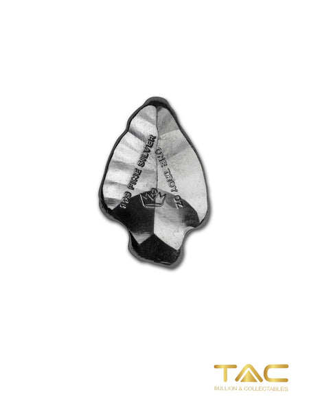 1 oz Silver Bullion Poured - Indian Arrowhead