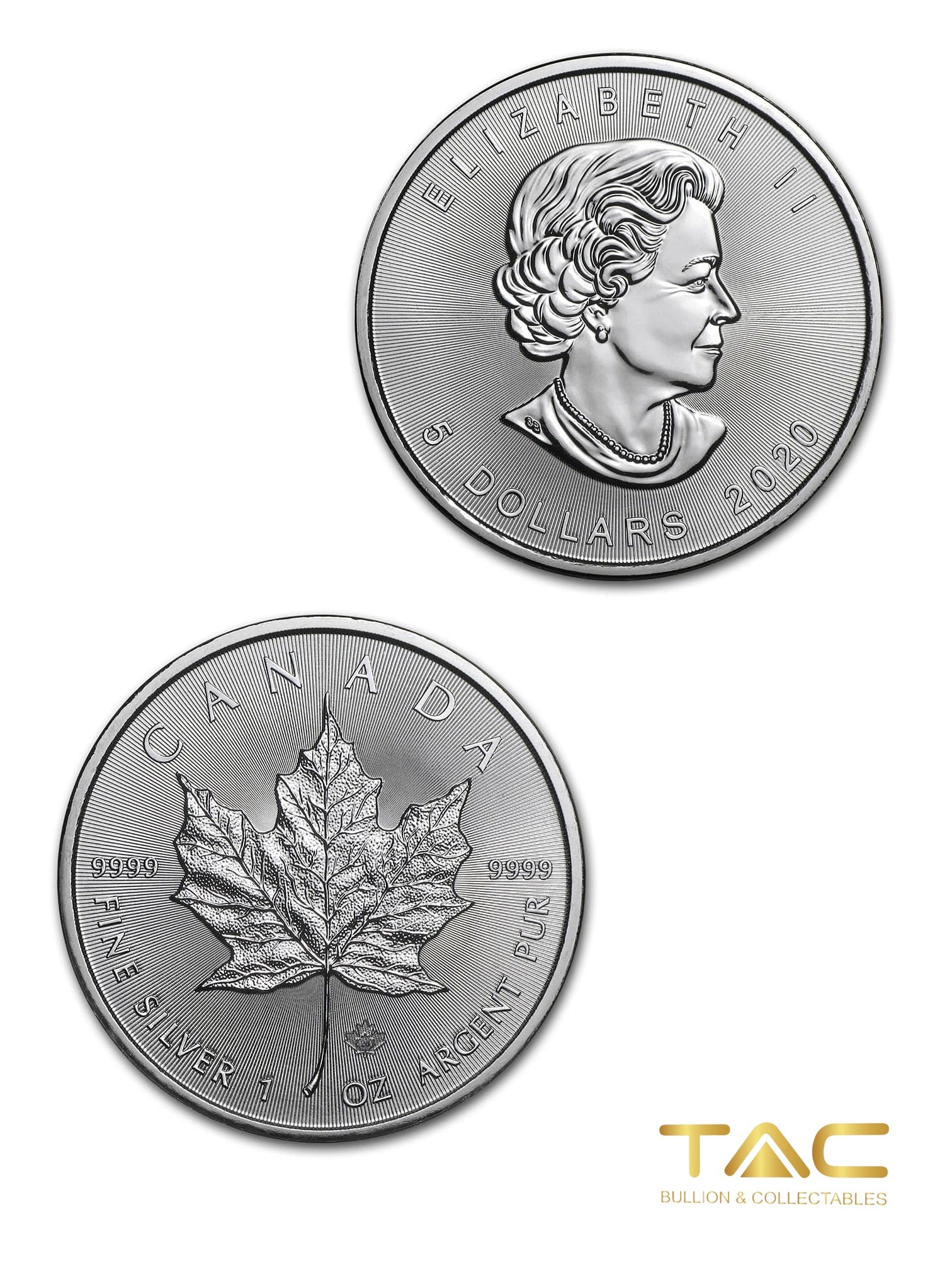 1 oz Silver Coin - 2020 Canadian Maple Leaf - Canadian Royal
