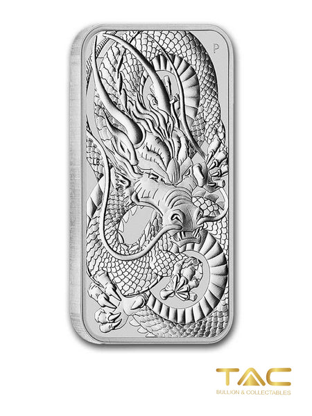 1 oz Silver Bullion Minted Coin - 2021 Rectangle Dragon - Perth Mint