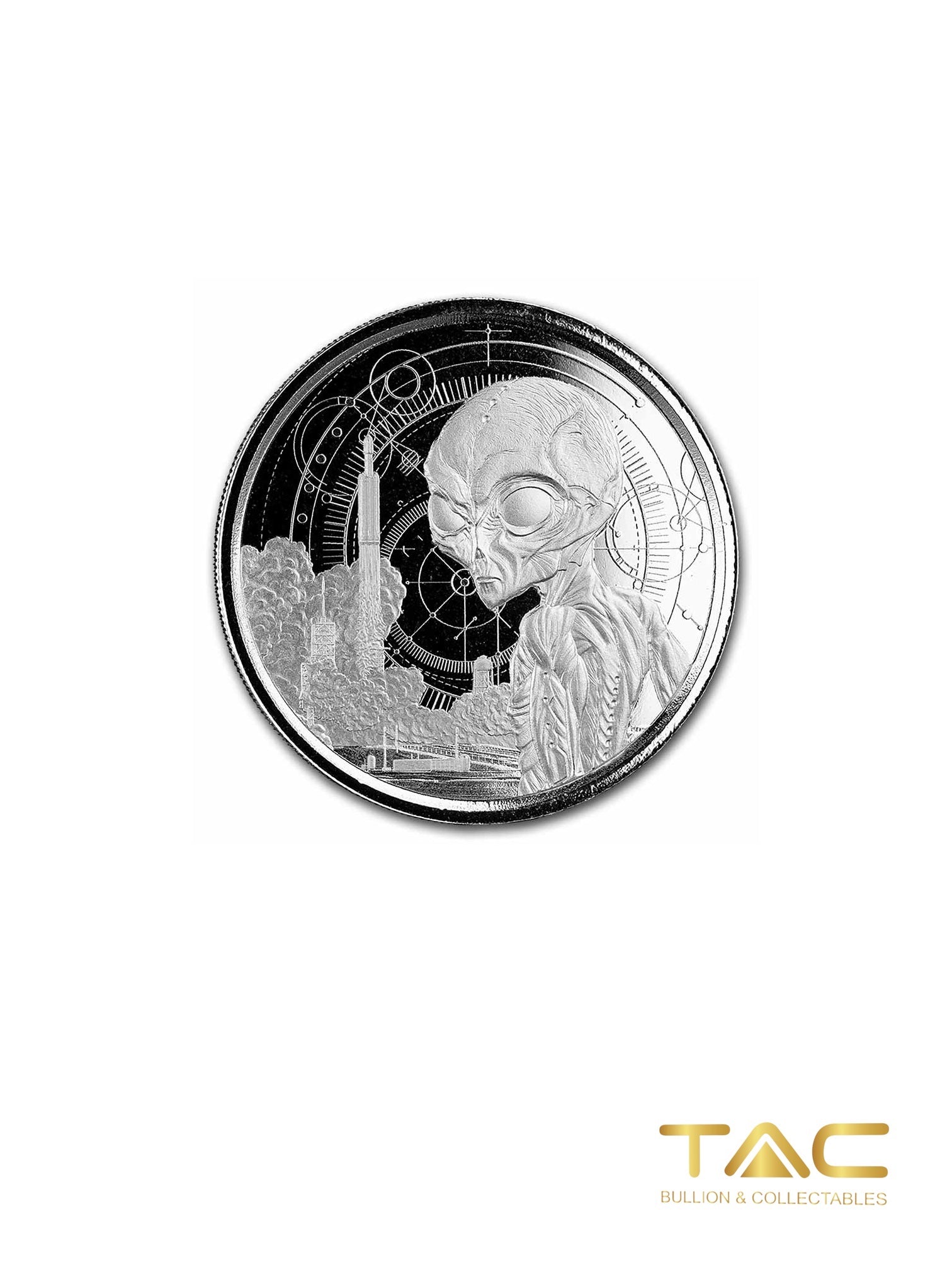 1 oz Silver Coin - 2021 Space Alien - Republic of Ghana