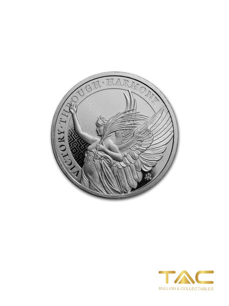 1 oz Silver Coin - 2021 St. Helena - Queen's Virtues Victory - Royal Mint