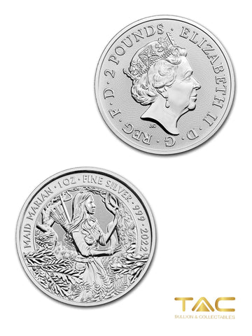1 oz Silver Coin - 2022 Maid Marian - Royal Mint