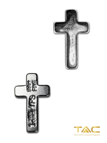 1 oz Hand Poured Silver Bullion - Cross