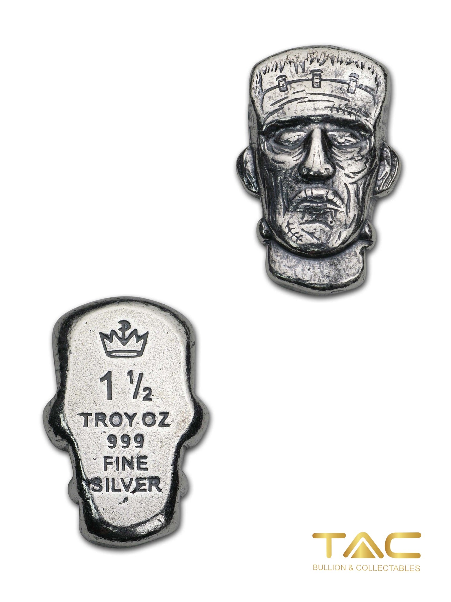 1.5 oz Hand Poured Silver Bullion - Frankenstein - MPM