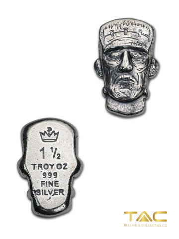 1.5 oz Hand Poured Silver Bullion - Frankenstein - MPM