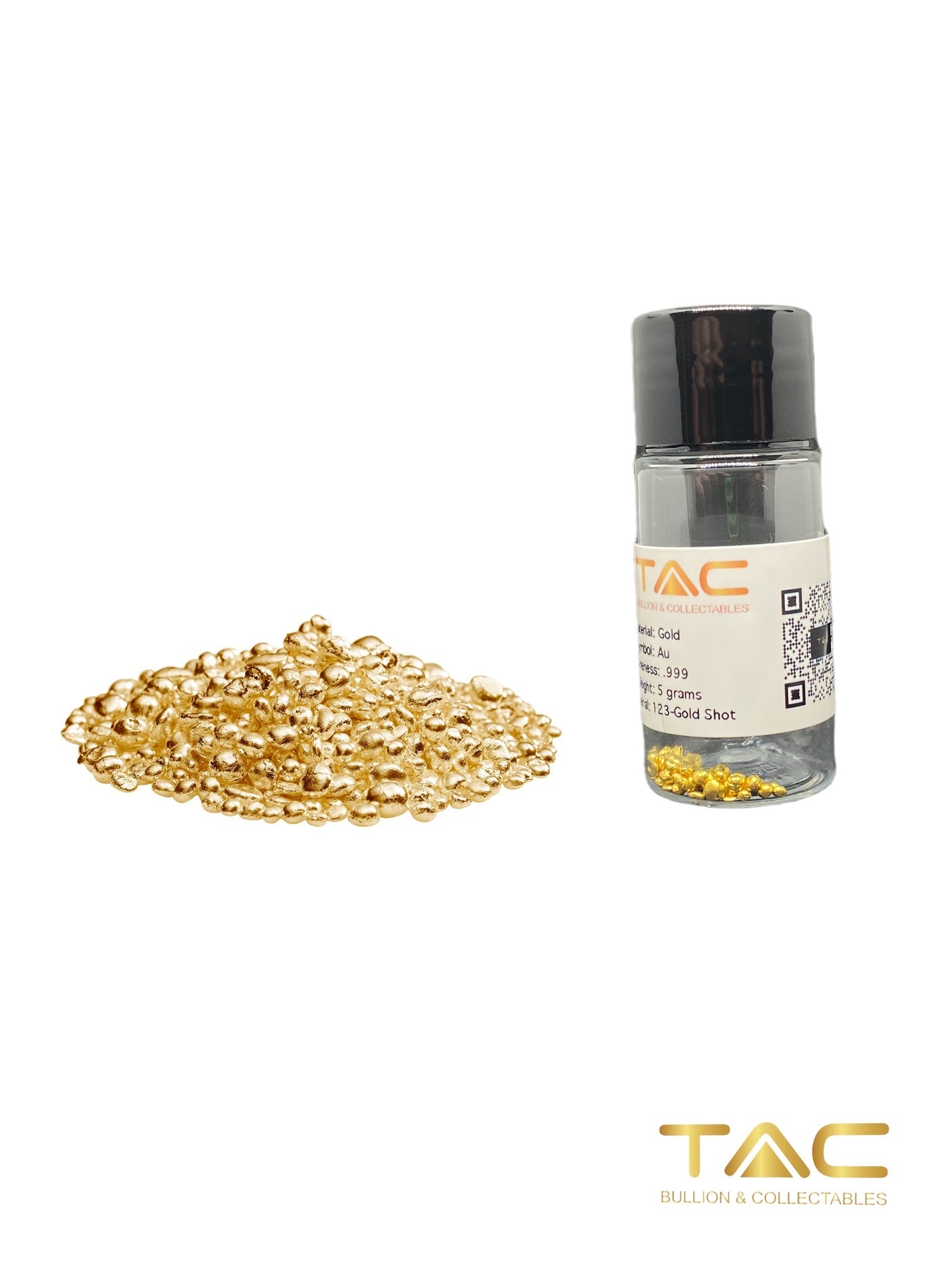2 gram Gold Shot/ Granule - 999 Fine Gold w/ COA - TAC Bullion #20GSG112201